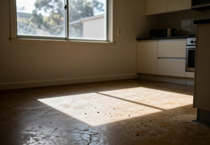 Cockroaches in a Minchinbury kitchen before pest control